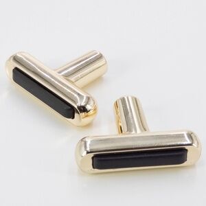 Black Gold Round Kitchen Cabinet T-Bar Drawer Knob Dresser Knobs Zinc Alloy Knob